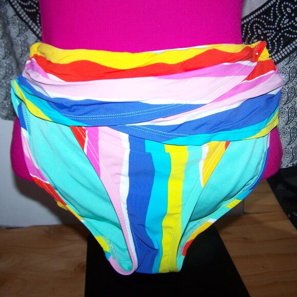 Bleu Rod Beattie Colorful Rainbow Bikini Sz 10 - Picture 3 of 8